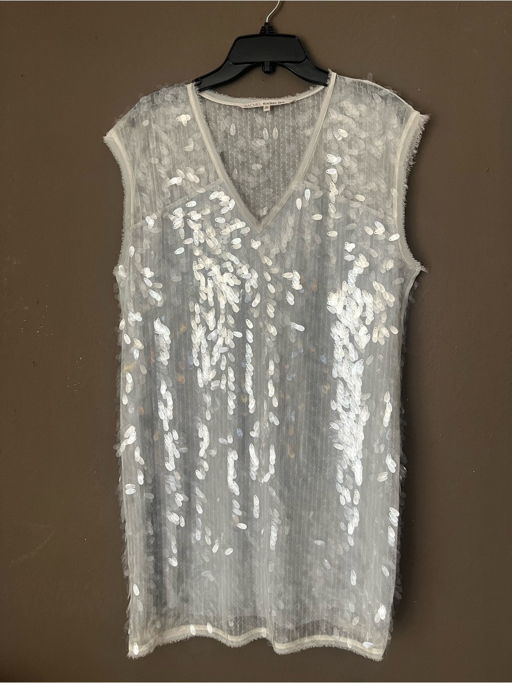 RACHEL Rachel Roy White Sequin Mini Dress